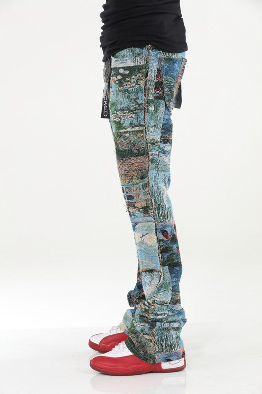 Men's Painting Stacked Jeans