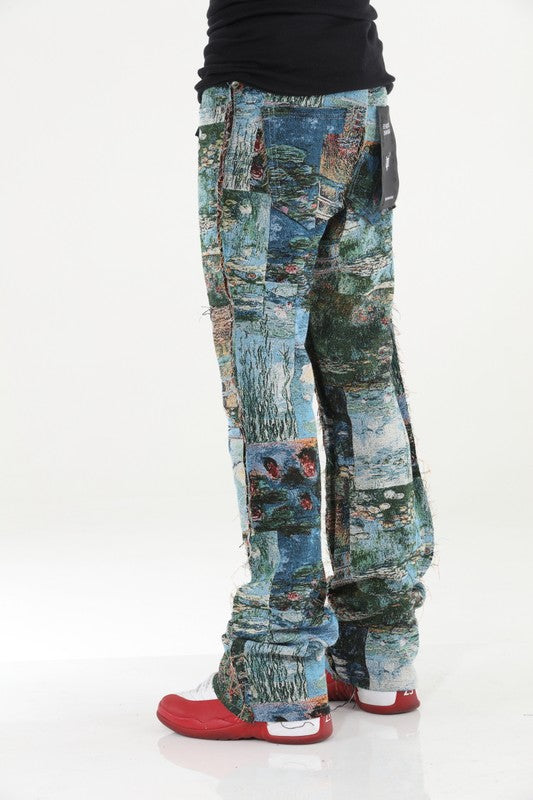 Men's Painting Stacked Jeans