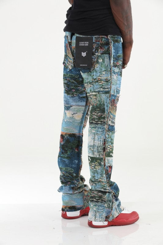 Men's Painting Stacked Jeans