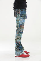 Men's Painting Stacked Jeans