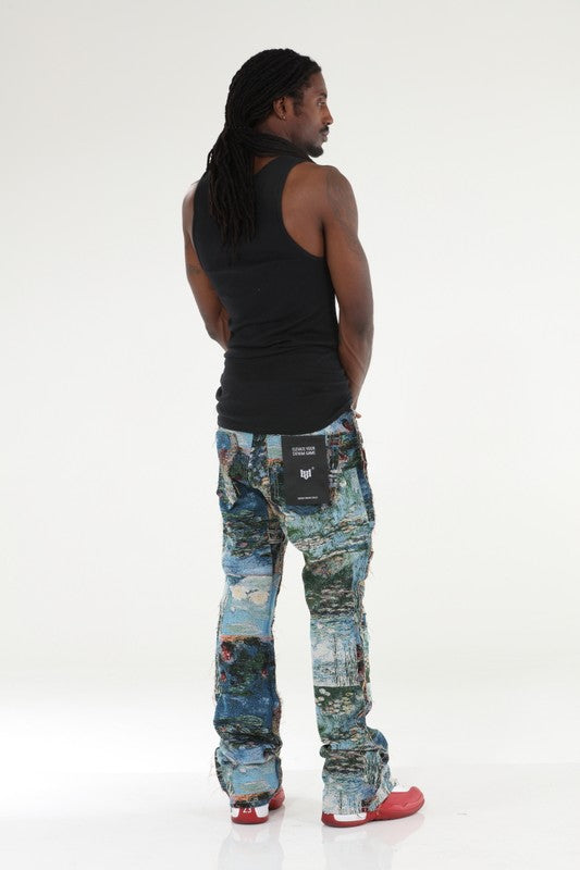 Men's Painting Stacked Jeans